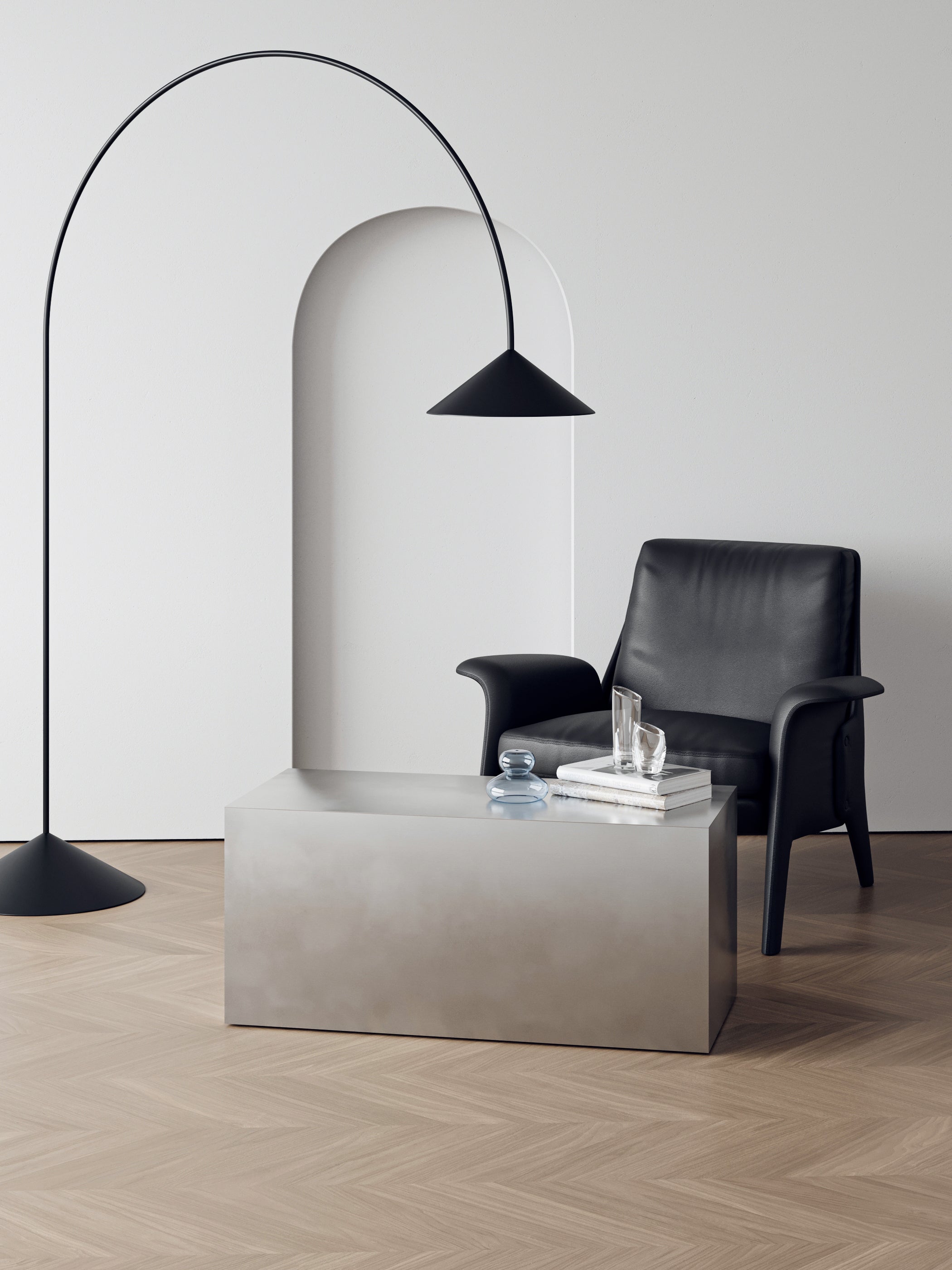 Aluminum Long Side Table