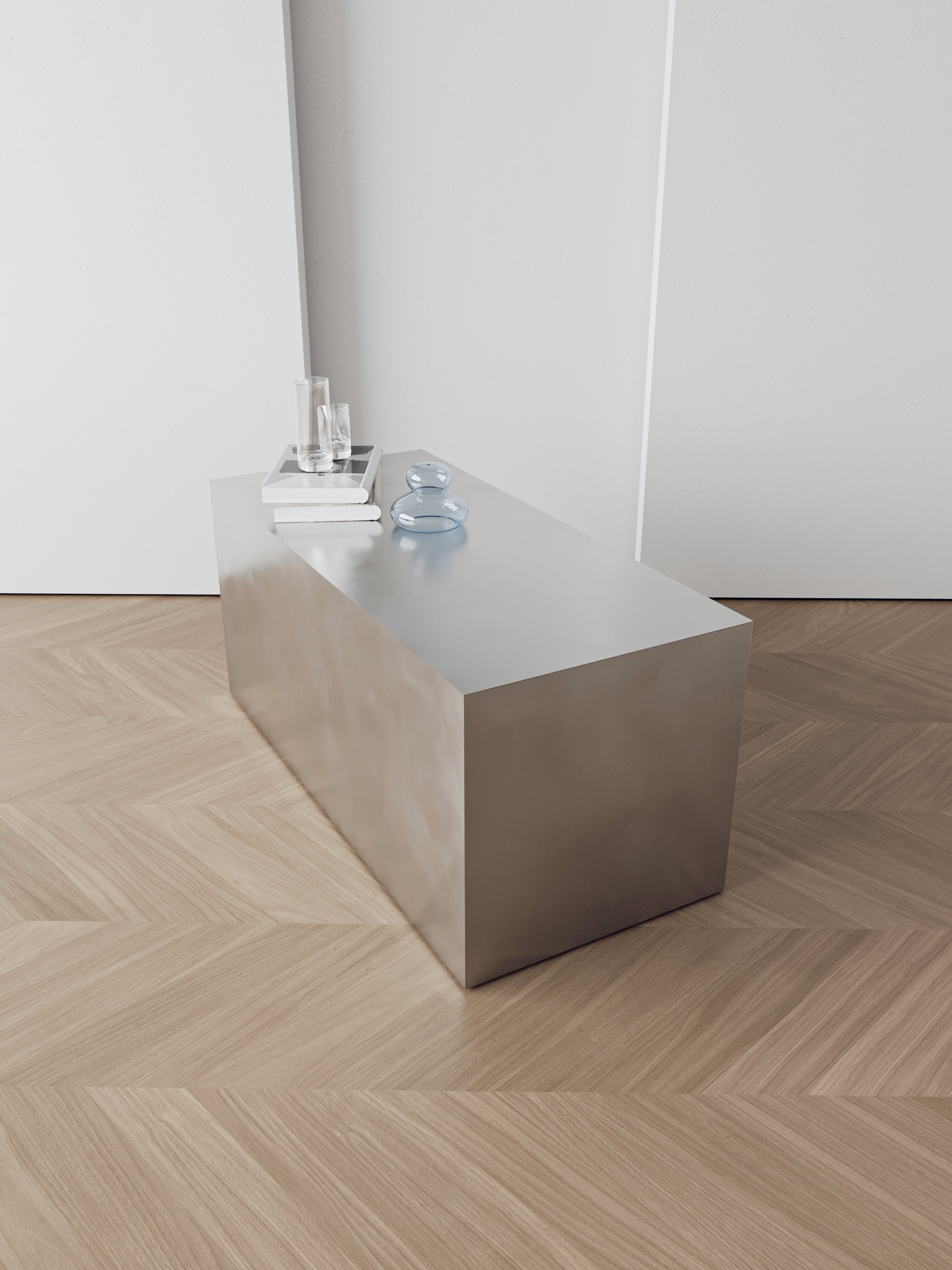 Aluminum Long Side Table