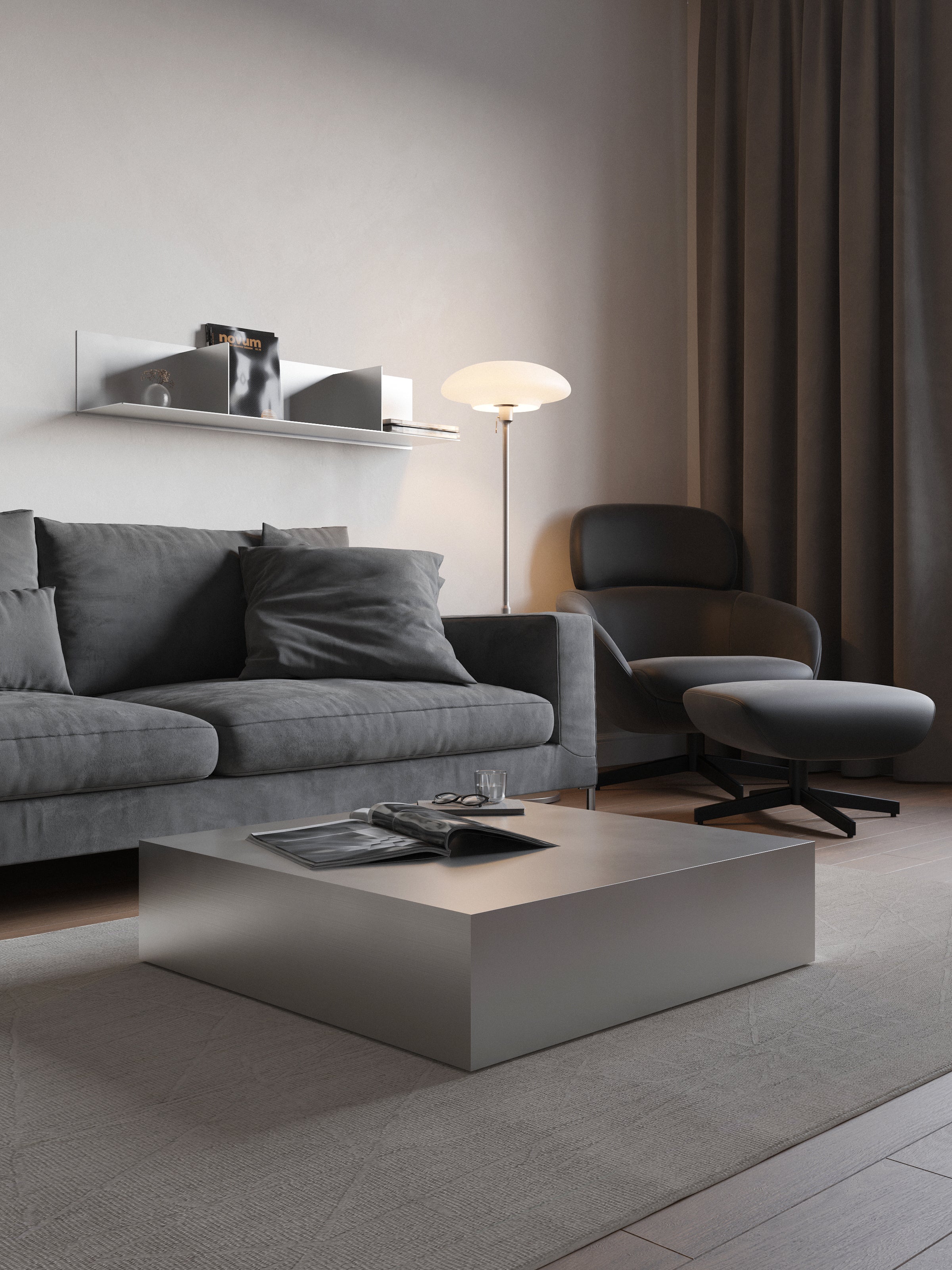 Large Square Aluminum Flat Table