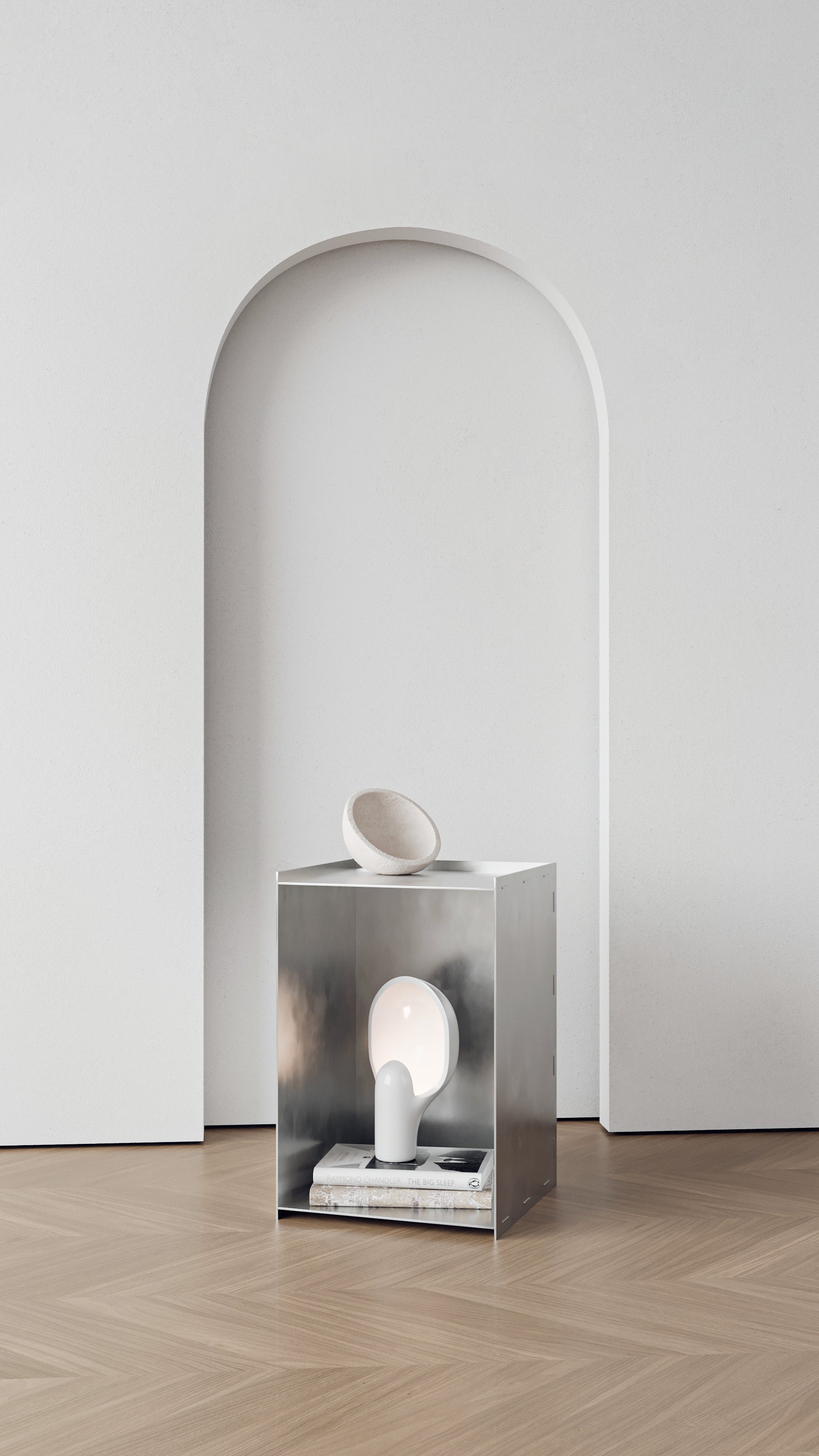 Aluminum Cube Table with Hole