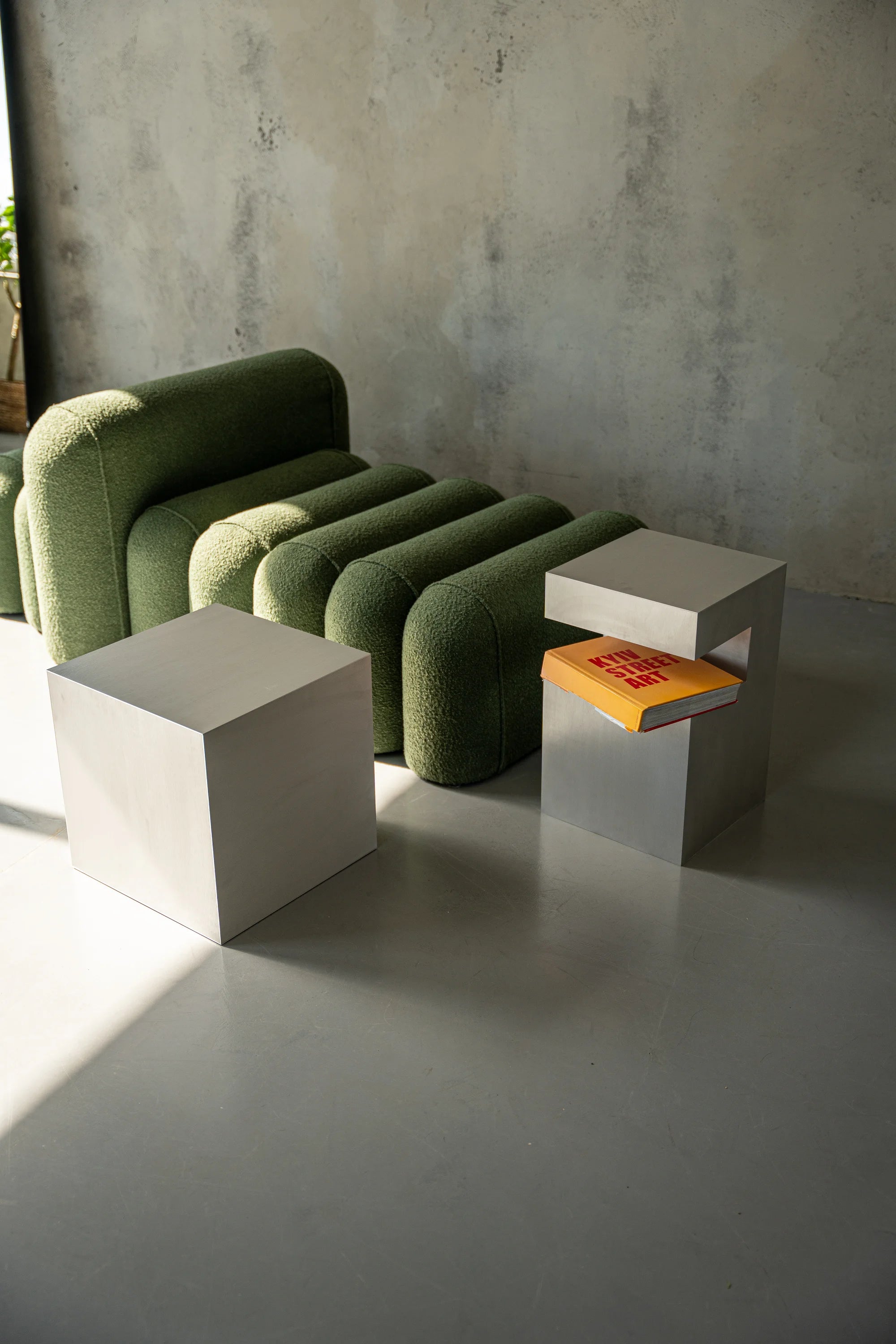 Small Aluminum Cube Shelf