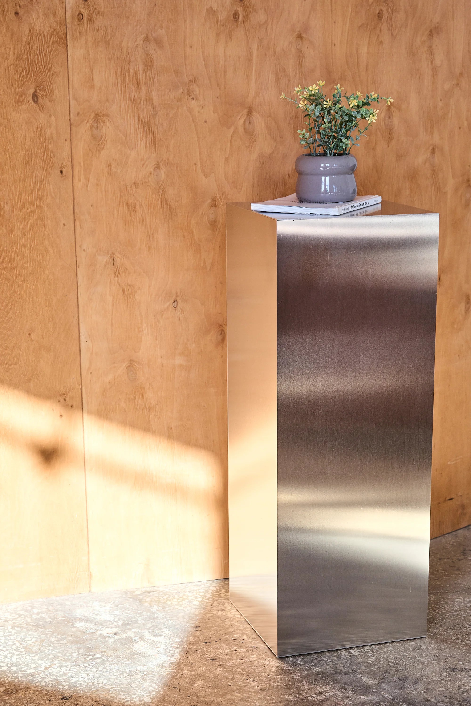 Metal Side Table - Aluminum Display Stand