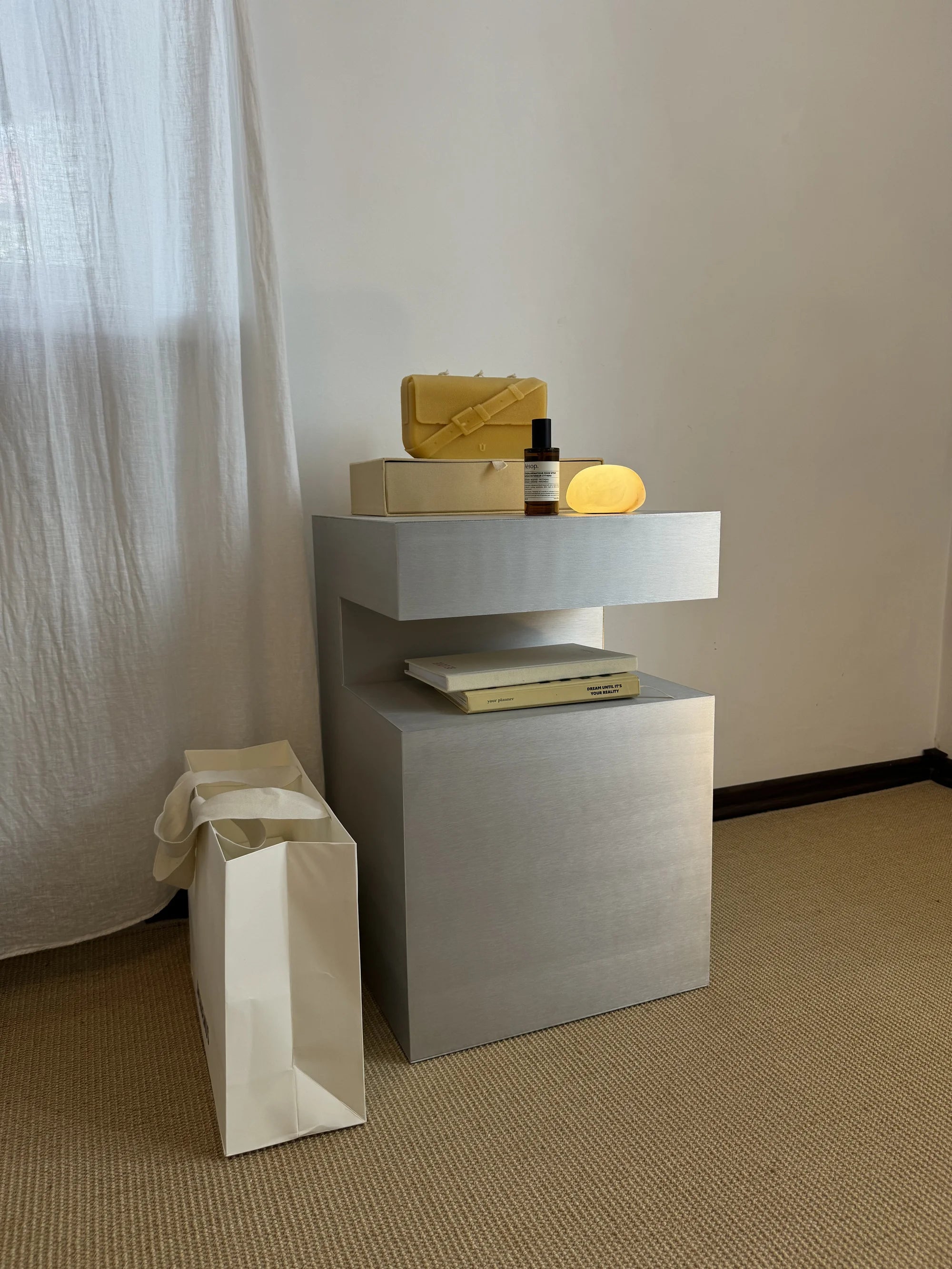 Large Aluminum Cube Shelf