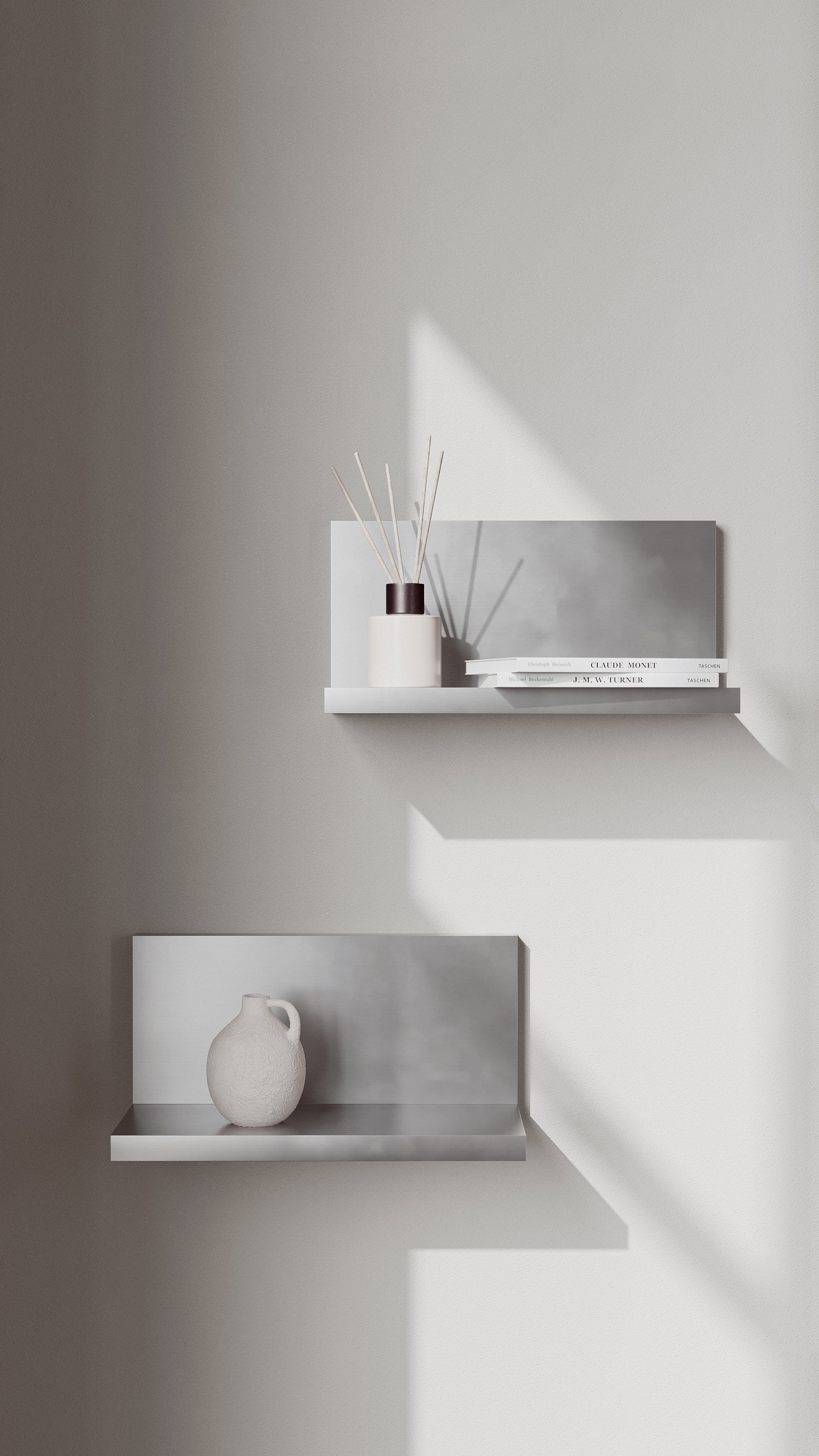 Compact Aluminum Wall Shelf