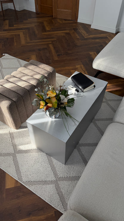 Narrow metal table