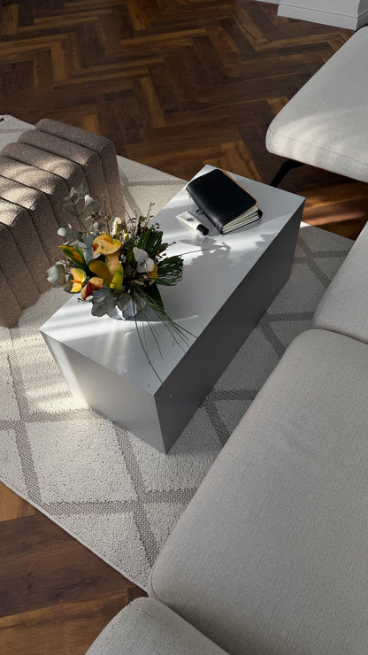 Narrow metal table