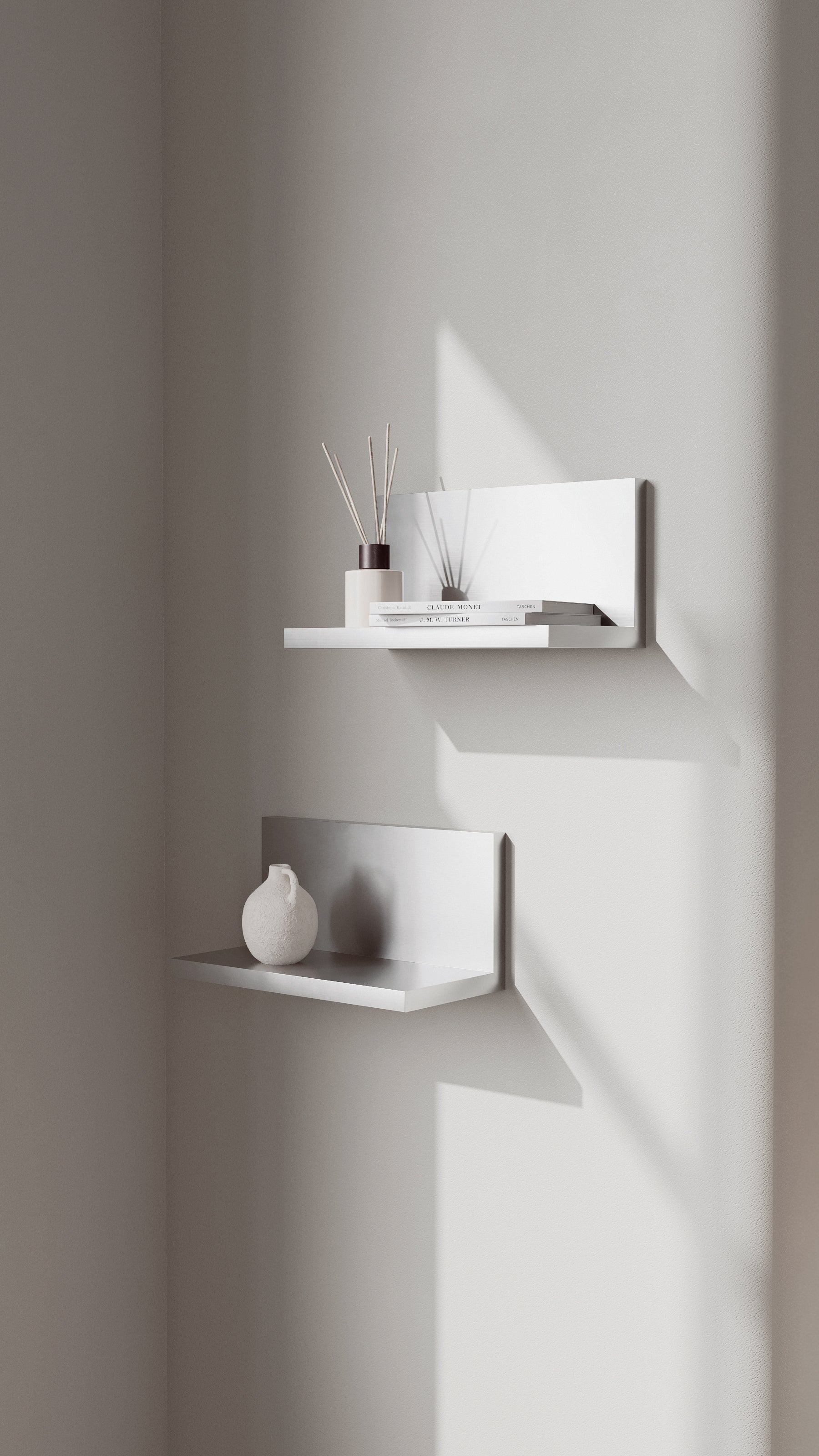 Compact Aluminum Wall Shelf