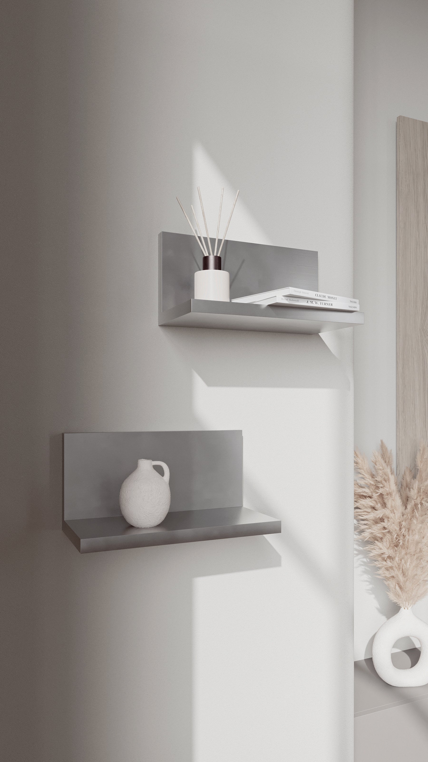 Compact Aluminum Wall Shelf