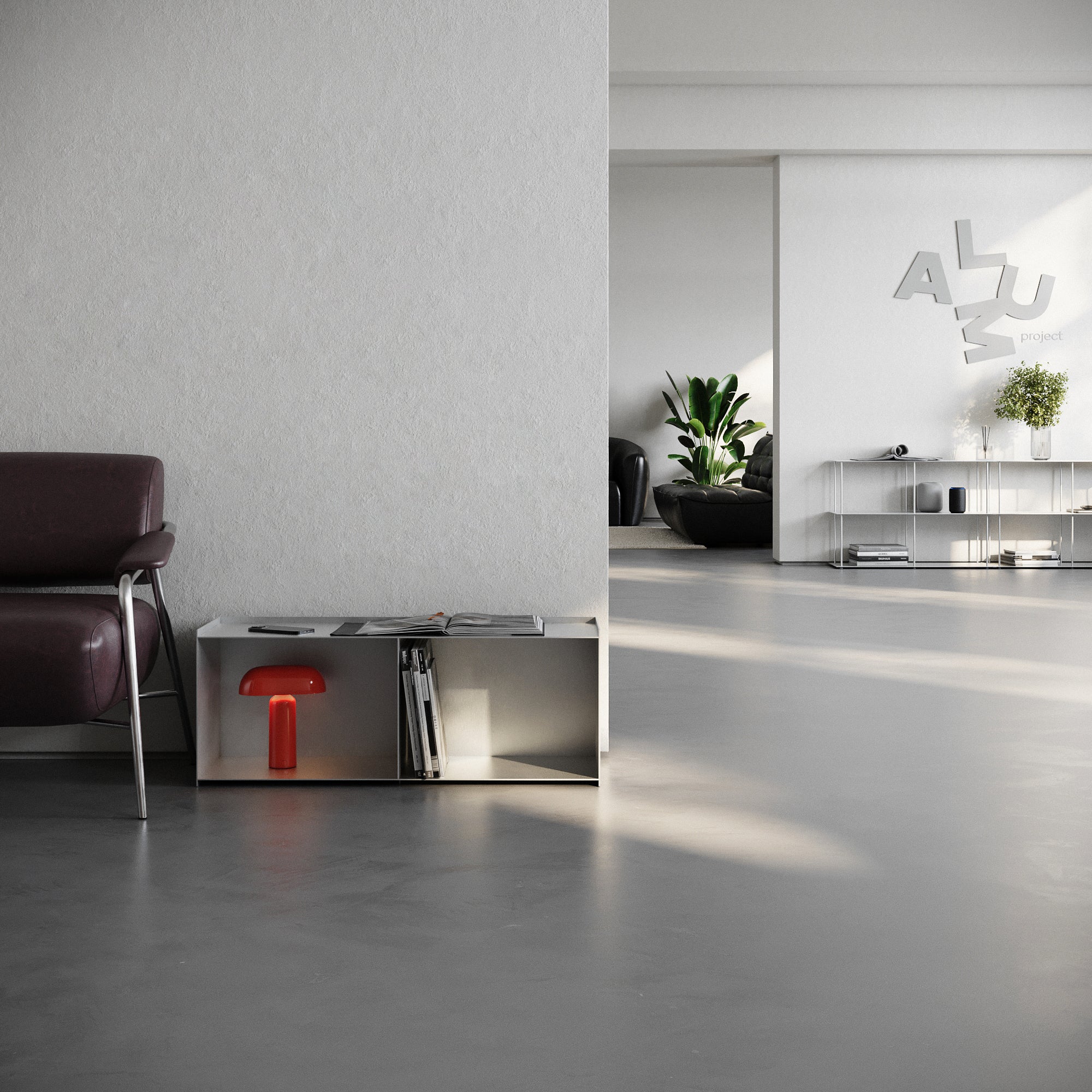 Table with two compartments