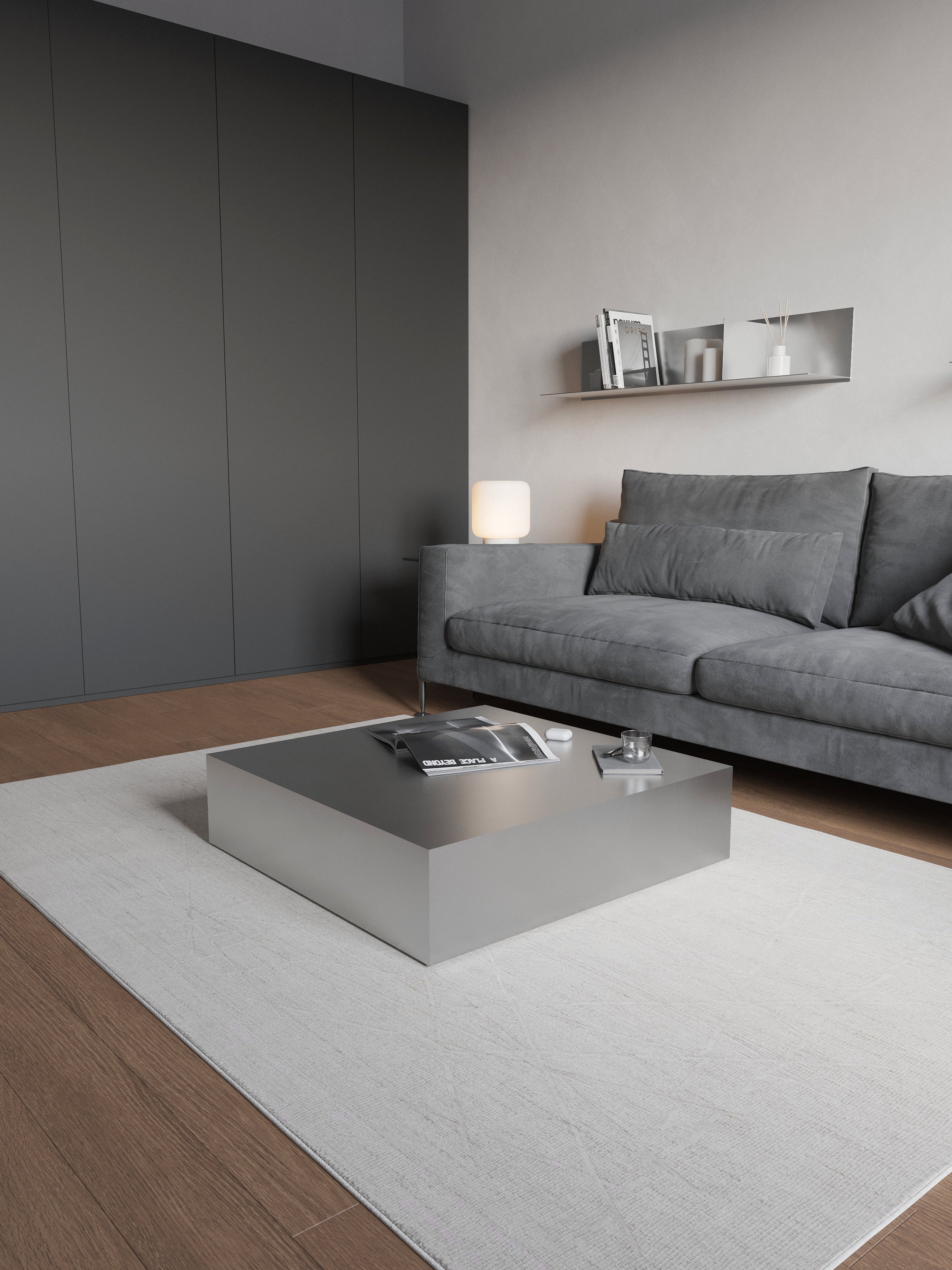 Large Square Aluminum Flat Table