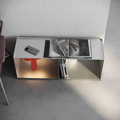 Table with two compartments