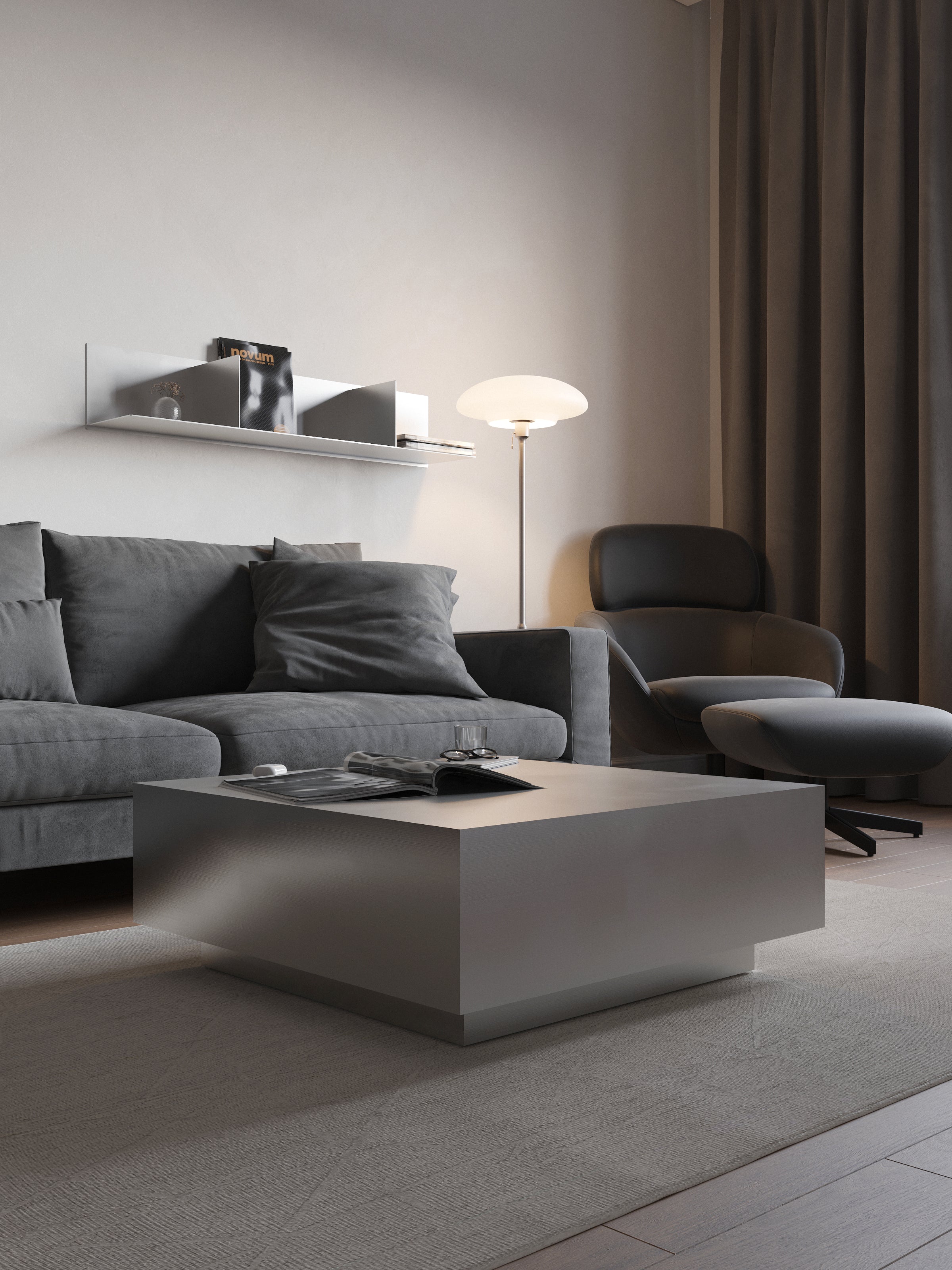 Aluminum Flat Legs Coffee Table