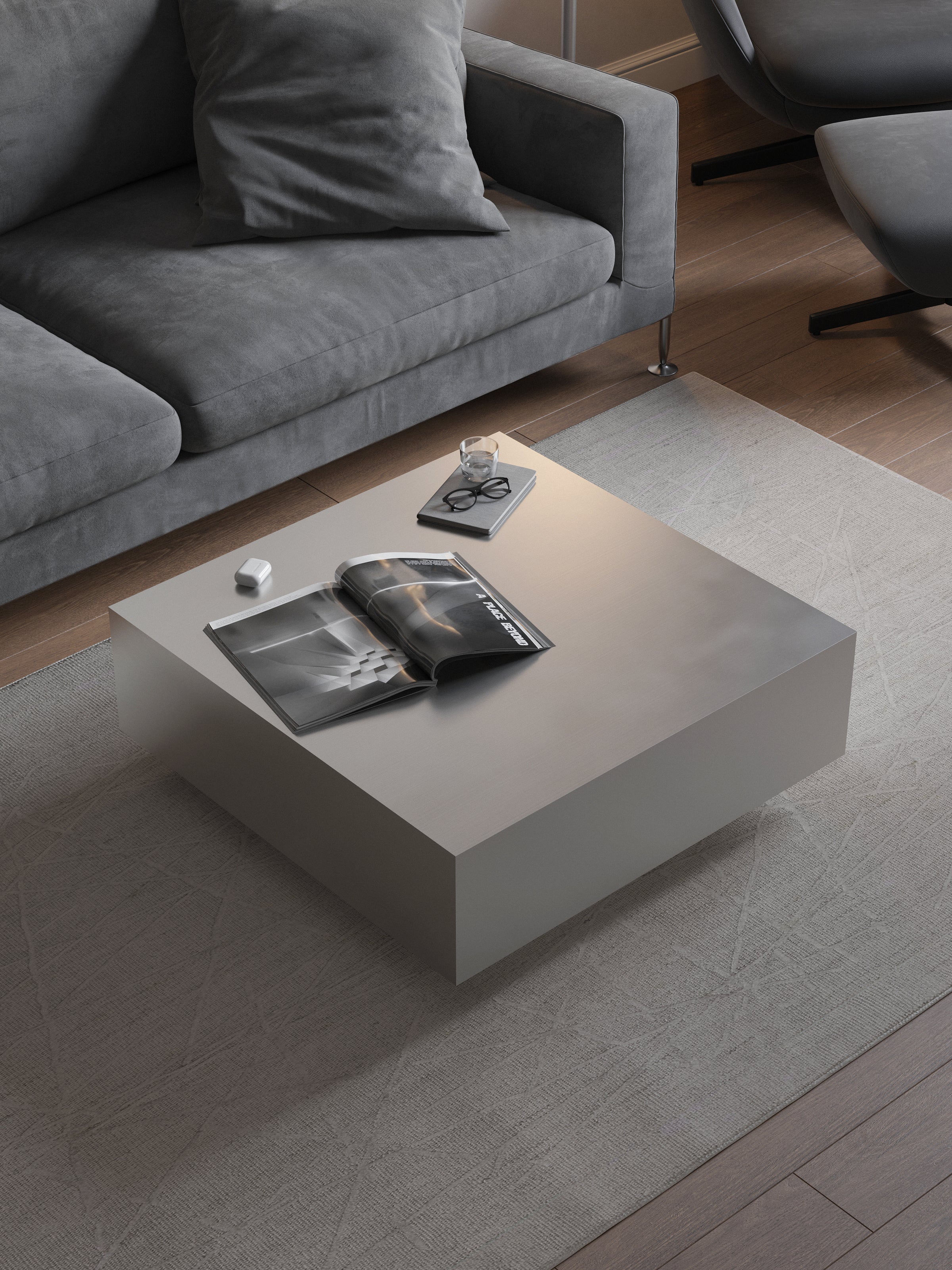 Aluminum Flat Legs Coffee Table