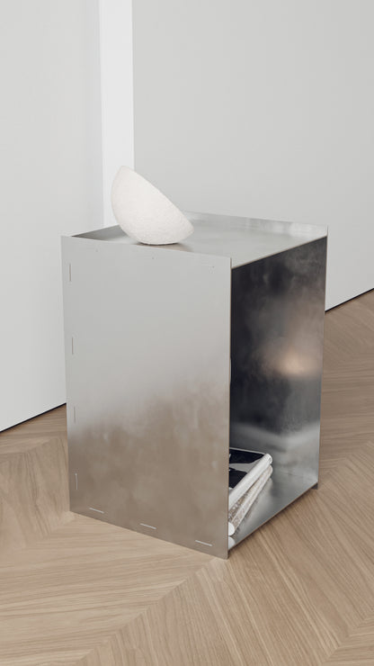 Aluminum Cube Table with Hole