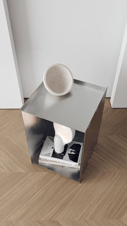 Aluminum Cube Table with Hole