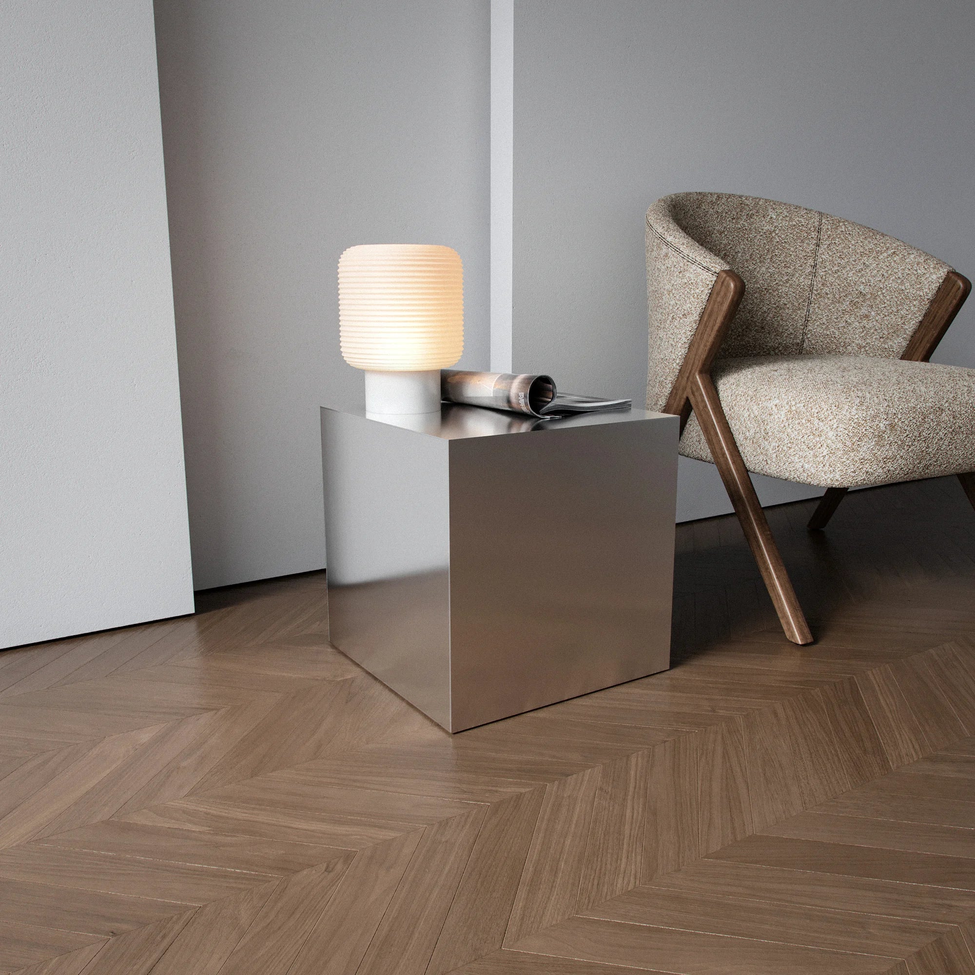 Medium Aluminum Cube Stand