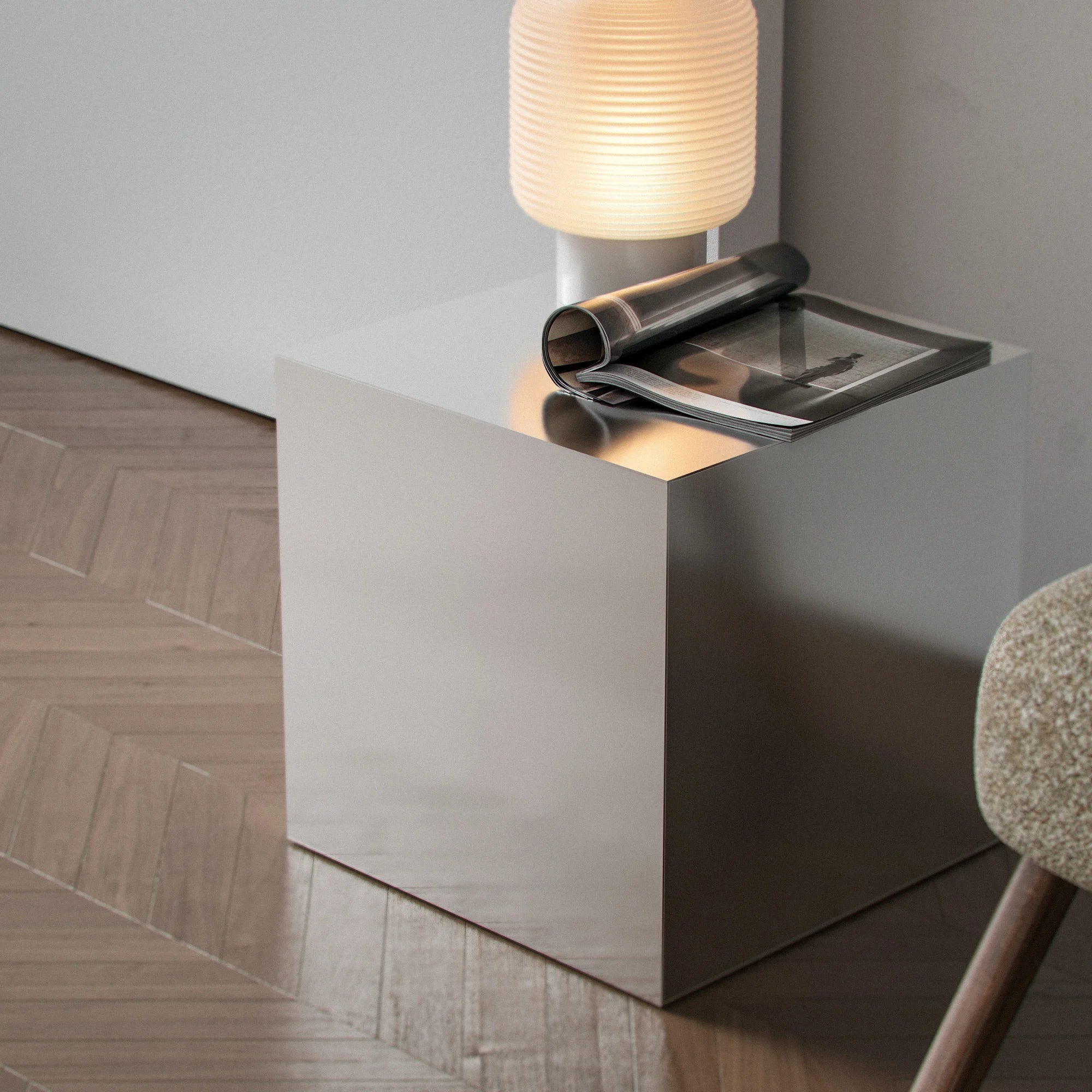 Medium Aluminum Cube Stand