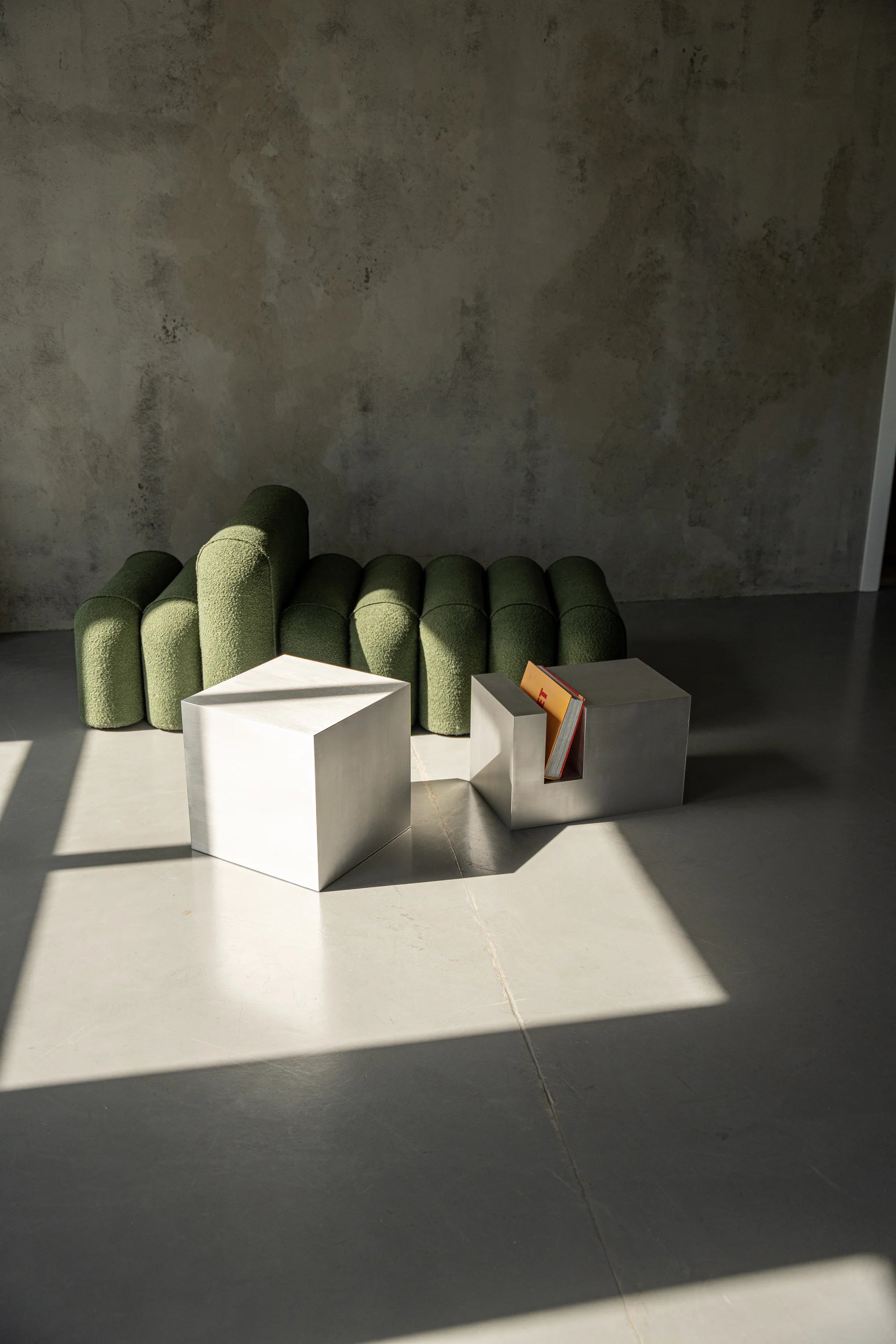 Small Aluminum Cube Shelf