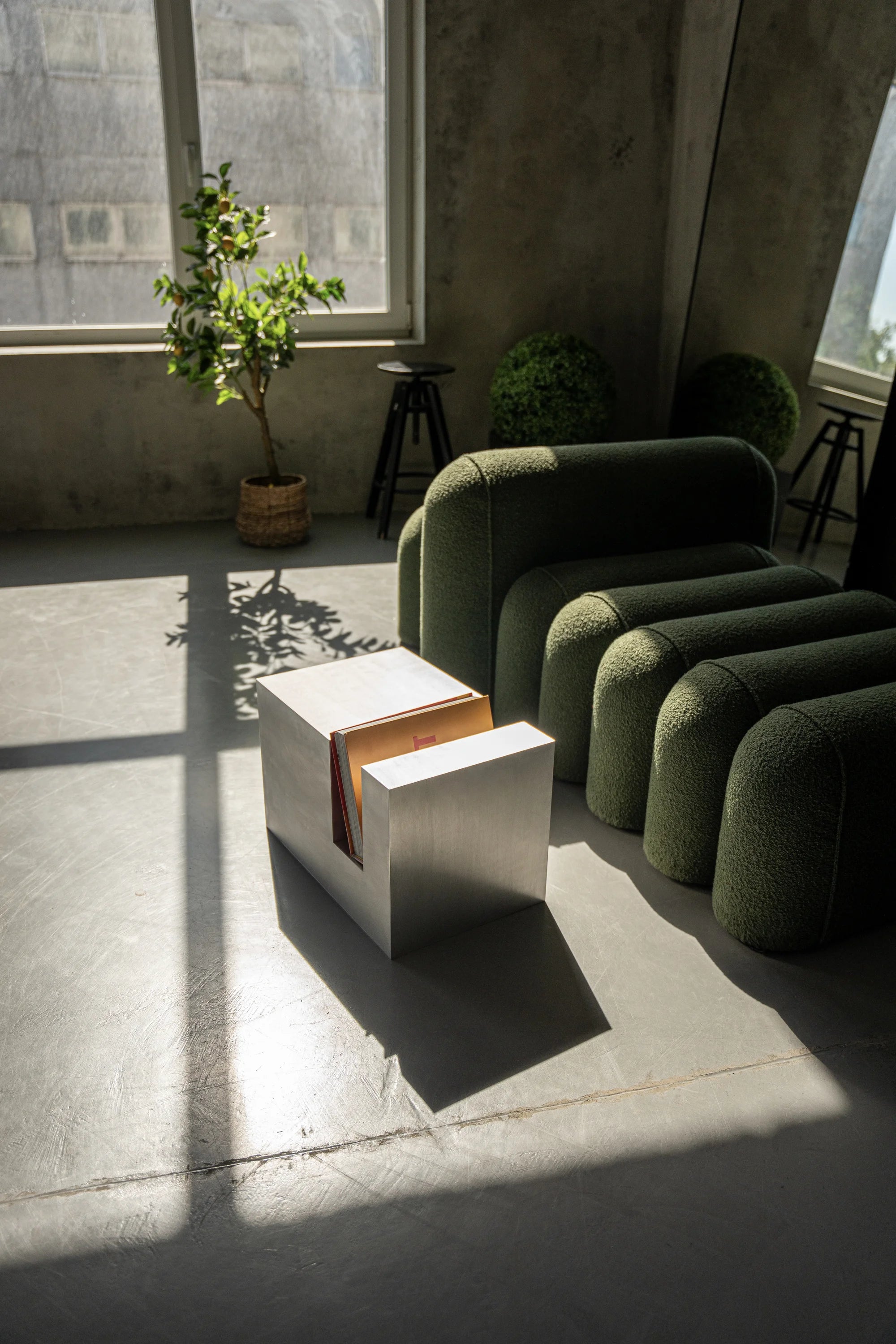 Small Aluminum Cube Shelf