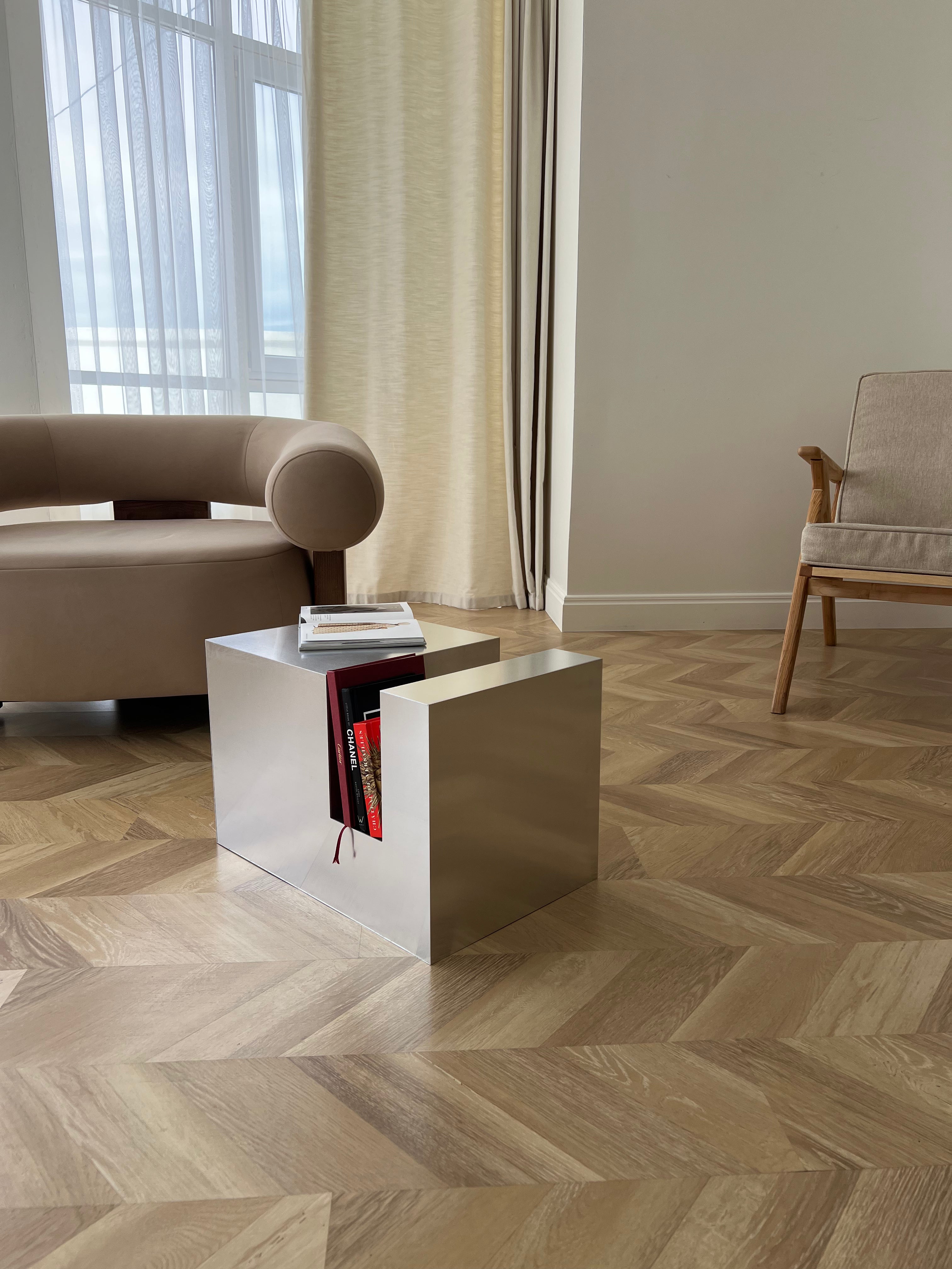 Small Aluminum Cube Shelf