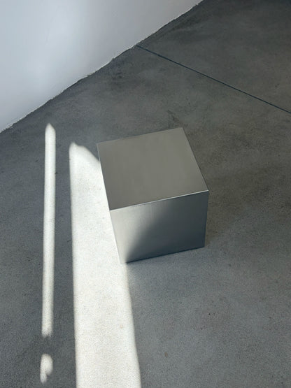 Stainless steel cubic side table