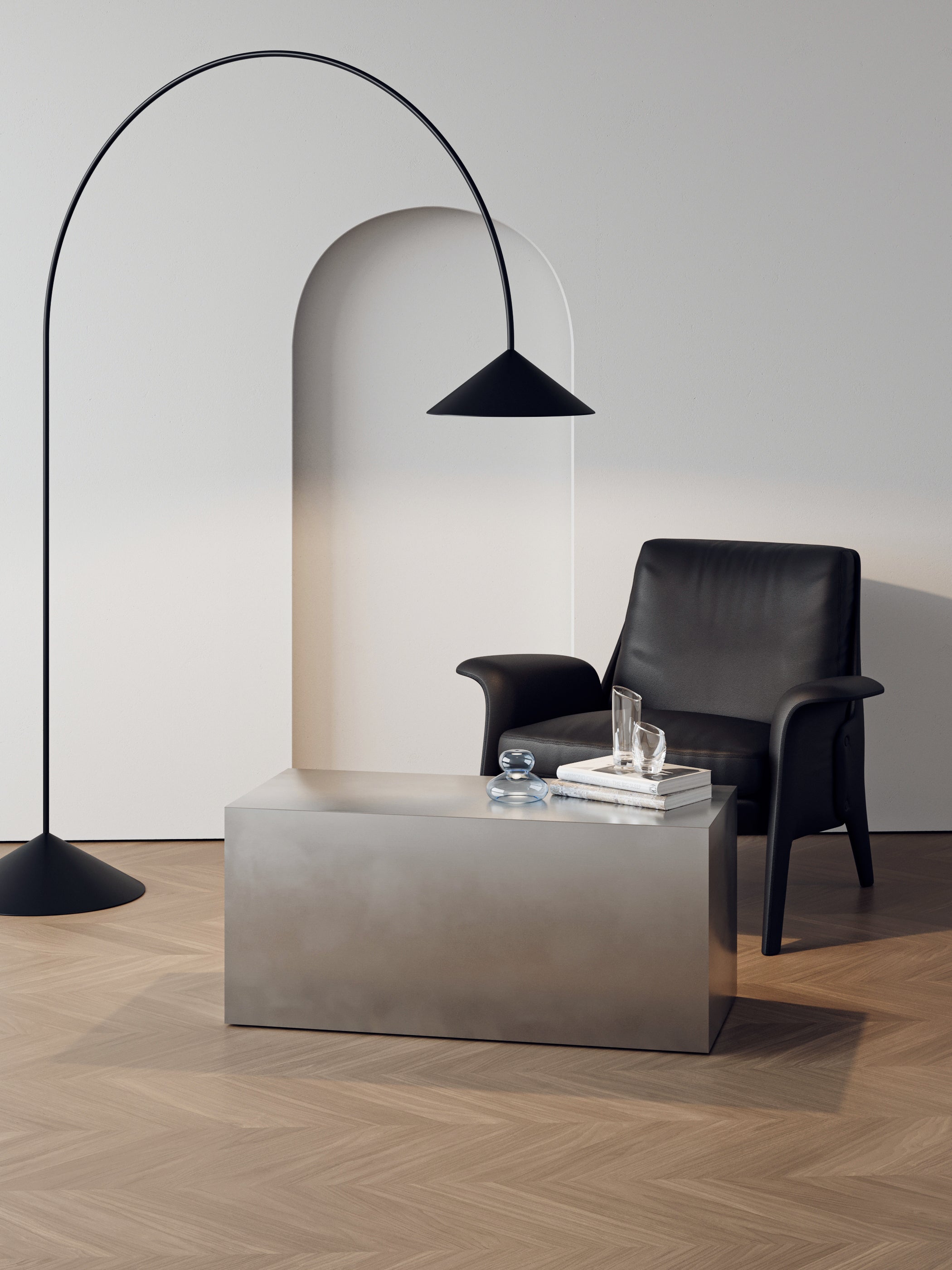 Aluminum Long Side Table